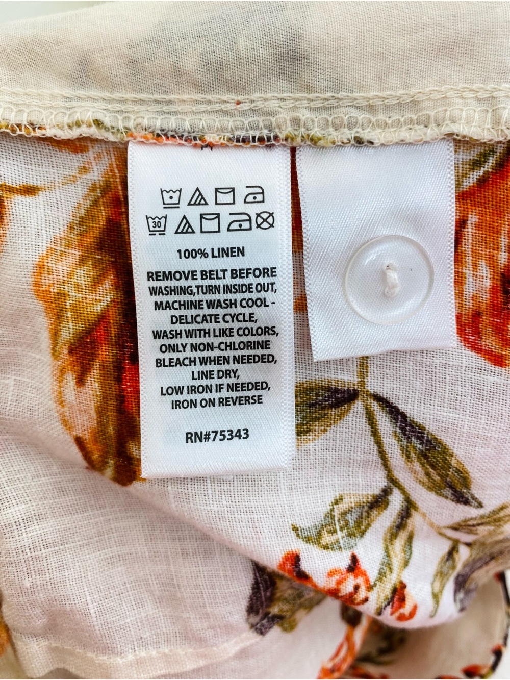 Joie Women’s 100% Linen Floral Belted Shorts High Rise Pocketed Sz 6 - Picture 9 of 11